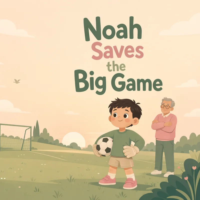 Sampul buku anak personalisasi Noah dan Pertandingan Besar