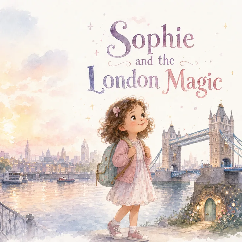 Sampul buku anak personalisasi Sophie dan Keajaiban London